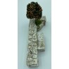Mur de pierres TGM + banc + arbre PM - Décors de crèche de Provence - LADV