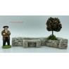 Mur de pierres TGM + banc + arbre PM - Décors de crèche de Provence - LADV