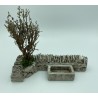 Mur de Gordes TGM + abreuvoir + thym - Décor pour Santons de Provence - LADV
