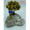 Rocher + escalier GM + arbre GM - Décor de crèche Provençale - LADV