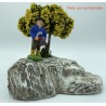 Rocher + escalier GM + arbre GM - Décor de crèche Provençale - LADV