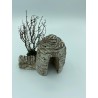 Borie ronde TGM + mur de Gordes TGM + thym - Décor pour crèche provençale - LADV