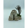 Borie carrée PM + thym - Décor pour Santons de Provence - LADV