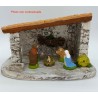 Étable toit pente + socle GM - Décor de crèche de Noël - LADV