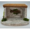 Étable toit plat + roche PM - Décor de crèche de Noël - LADV