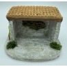 Étable toit plat + roche PM - Décor de crèche de Noël - LADV