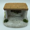 Étable toit plat + roche PM - Décor de crèche de Noël - LADV
