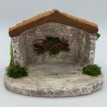 Étable toit double + roche PM - Décor de crèche de Noël - LADV