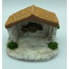 Étable toit double + roche PM - Décor de crèche de Noël - LADV