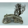 Pont de pierres + arbre GM - Décor pour crèche de Provence