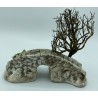Pont de pierres + arbre GM - Décor pour crèche de Provence