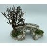 Pont de pierres + arbre GM - Décor pour crèche de Provence