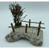 Pont de bois + arbre GM - Décor pour crèche de Provence