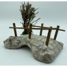 Pont de bois + arbre GM - Décor pour crèche de Provence