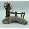 Pont de bois + arbre GM - Décor pour crèche de Provence
