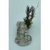 Pont de pierres + arbre PM - Décor pour crèche de Provence