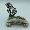 Pont de pierres + arbre PM - Décor pour crèche de Provence