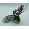 Pont de pierres + arbre PM - Décor pour crèche de Provence