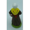 Femme + poule noire - Santon pour crèche de Noël - LADV