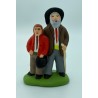 Aveugle + enfant - Santon pour crèche de Noël - LADV