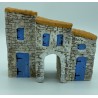 Maison 3 toits + voute 2 portes PM - Décor pour Santons de Provence