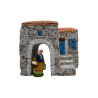 Maison 2 toits + escaliers GM - Décor pour Santons de Provence