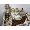 Étang pour pont double - Décor pour crèche de Provence